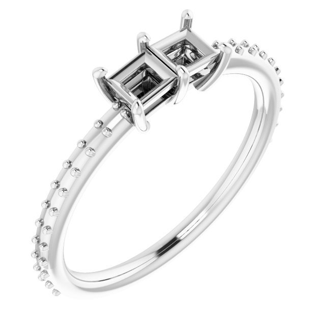 Accented Two-Stone Ring