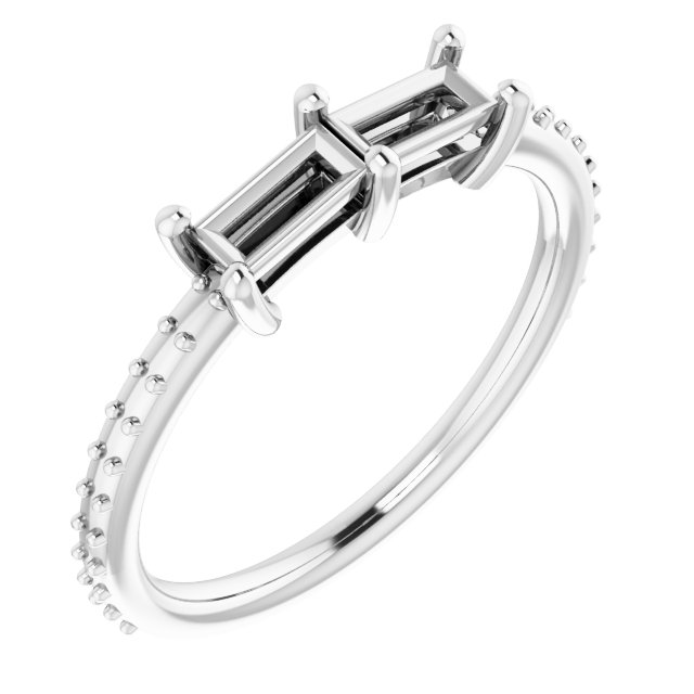 Accented Two-Stone Ring