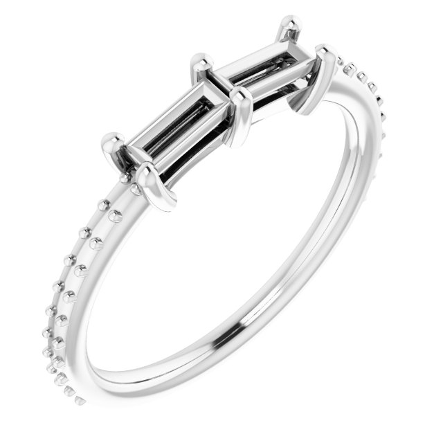 Accented Two-Stone Ring