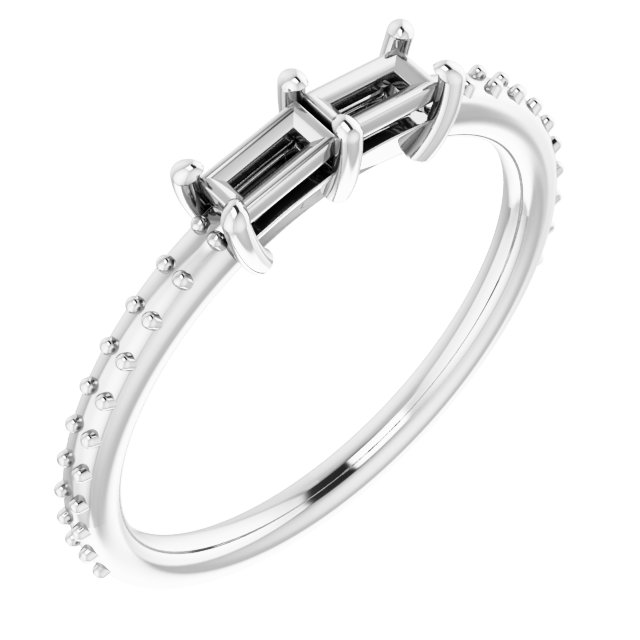 Accented Two-Stone Ring