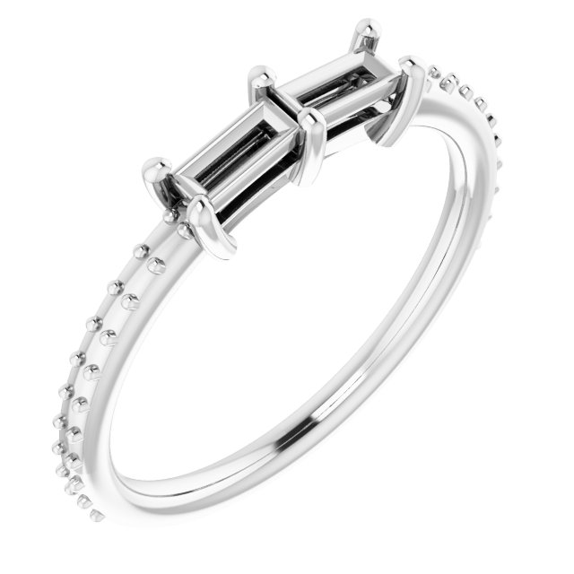 Accented Two-Stone Ring