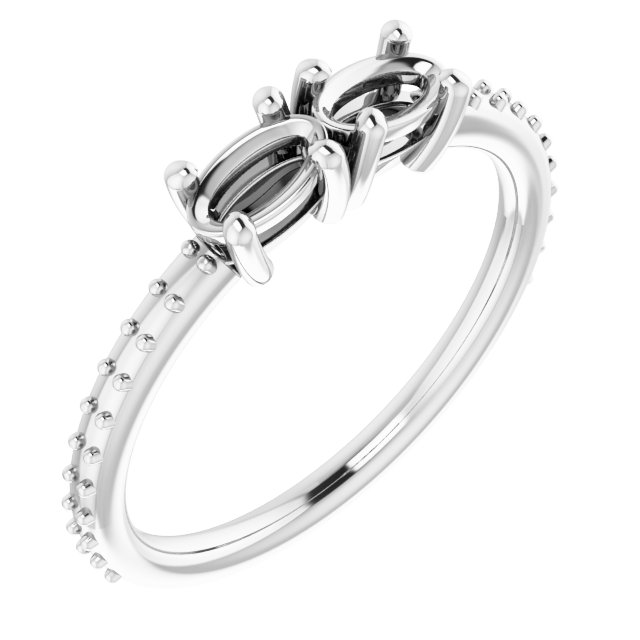 Accented Two-Stone Ring