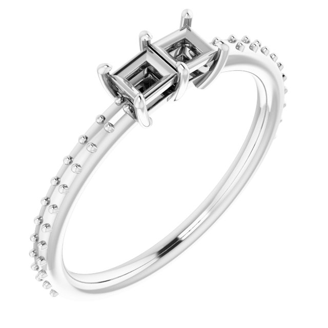 Accented Two-Stone Ring