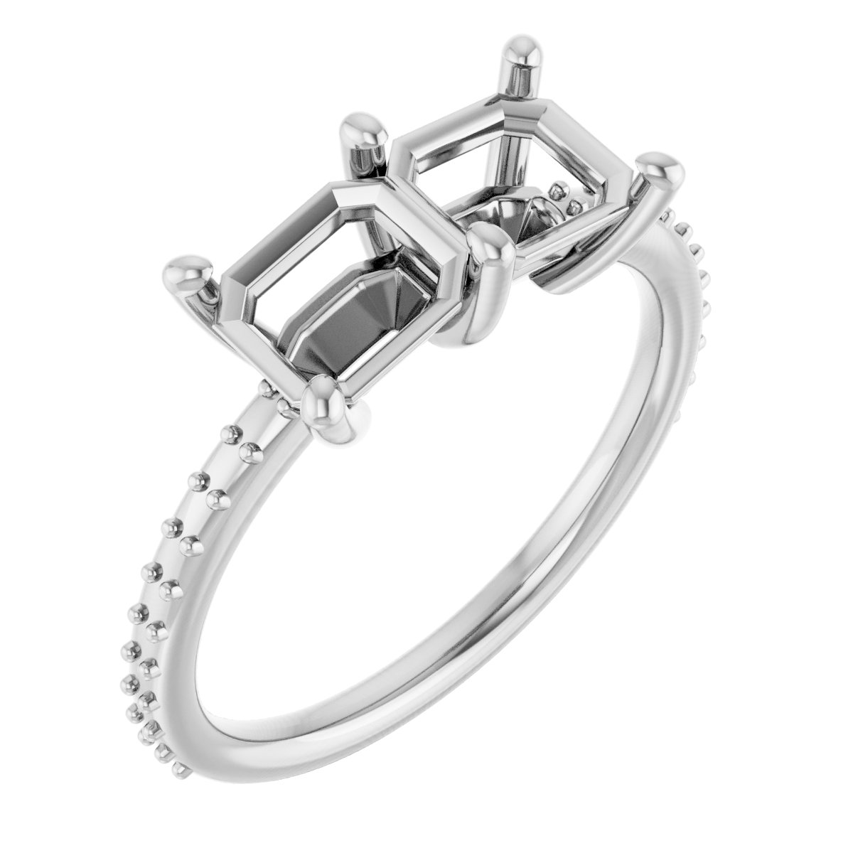 Accented Two-Stone Ring