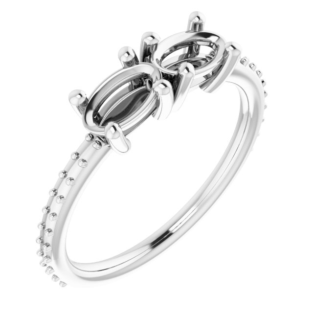 Accented Two-Stone Ring