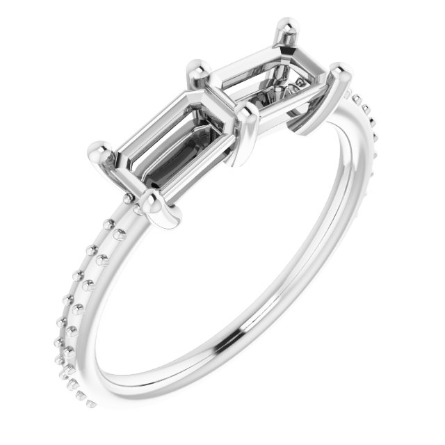 Accented Two-Stone Ring