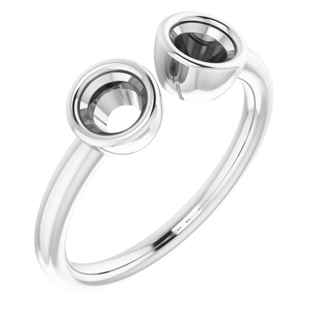 Bezel-Set Two-Stone Ring