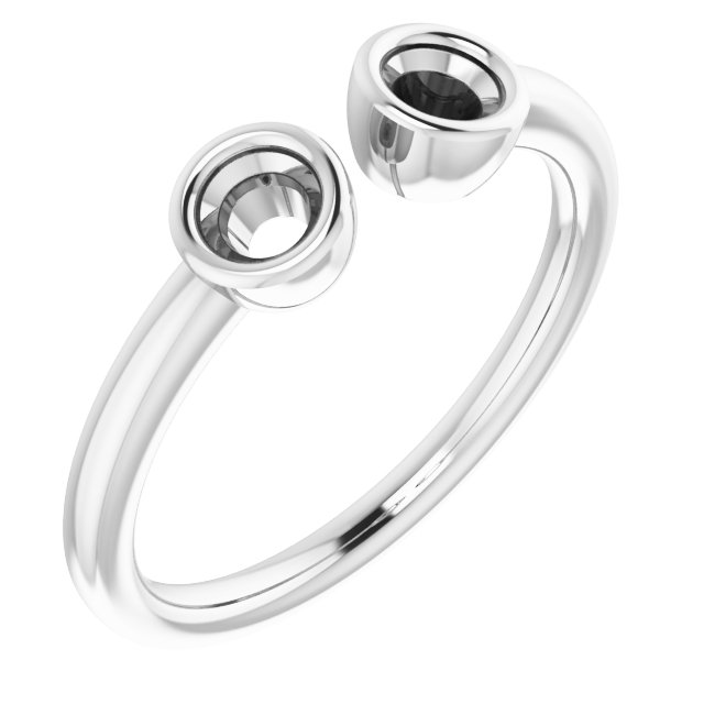 Bezel-Set Two-Stone Ring