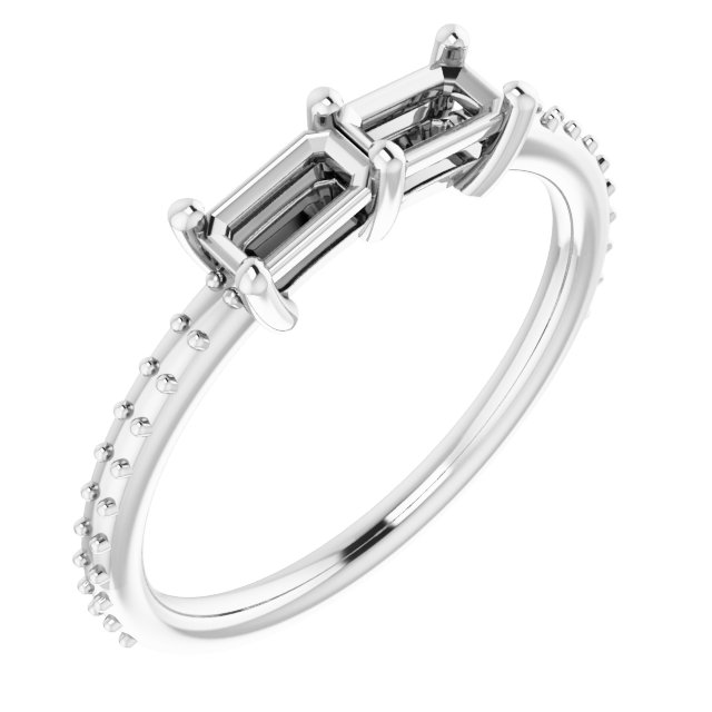 Accented Two-Stone Ring