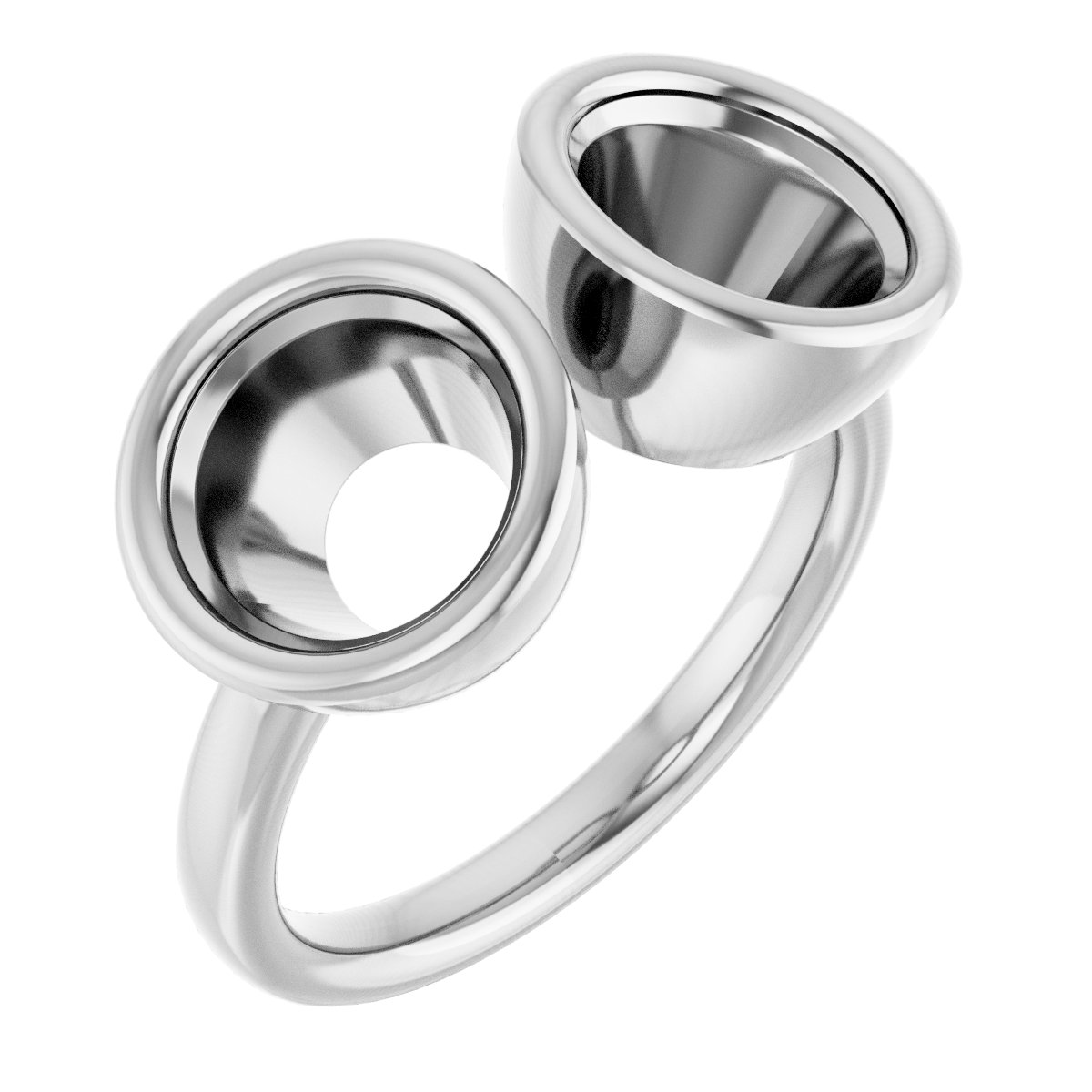 Bezel-Set Two-Stone Ring