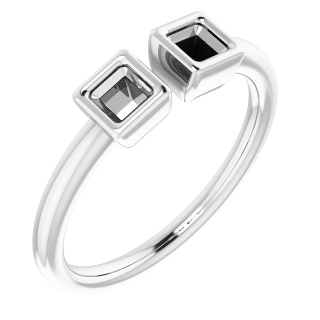 Bezel-Set Two-Stone Ring