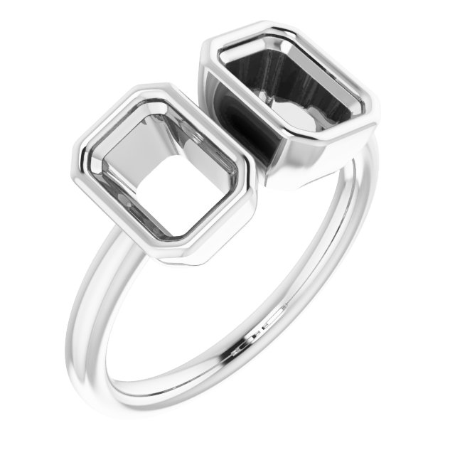 Bezel-Set Two-Stone Ring
