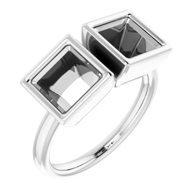 Bezel-Set Two-Stone Ring