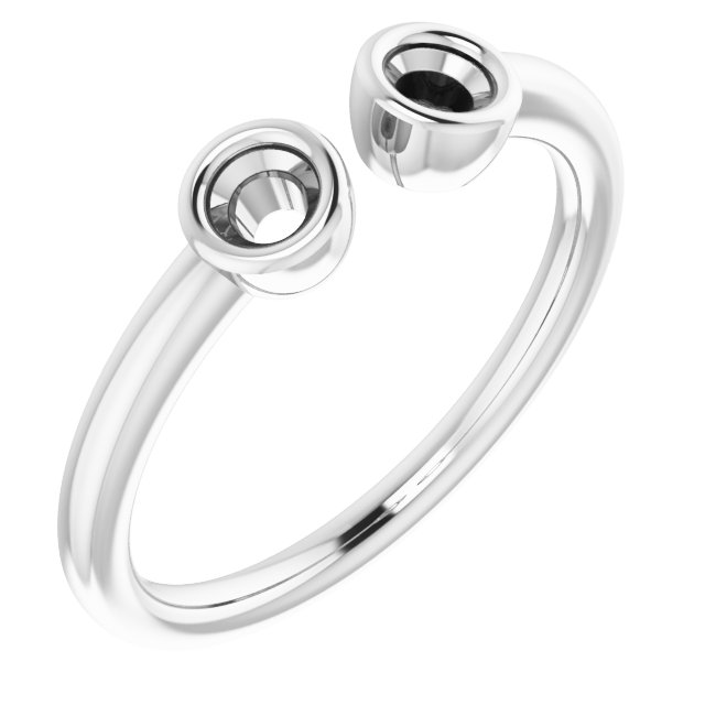 Bezel-Set Two-Stone Ring