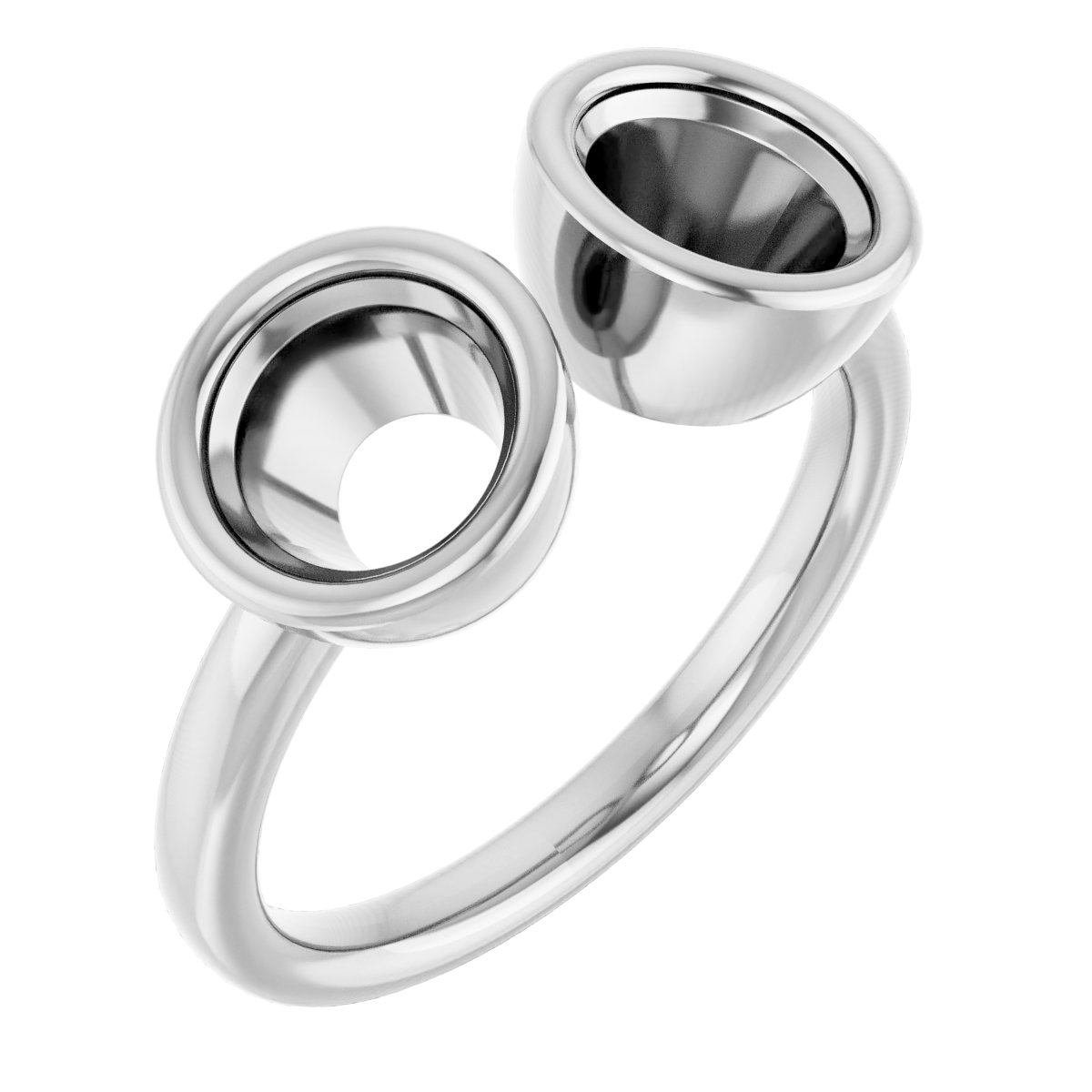 Bezel-Set Two-Stone Ring