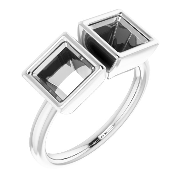 Bezel-Set Two-Stone Ring