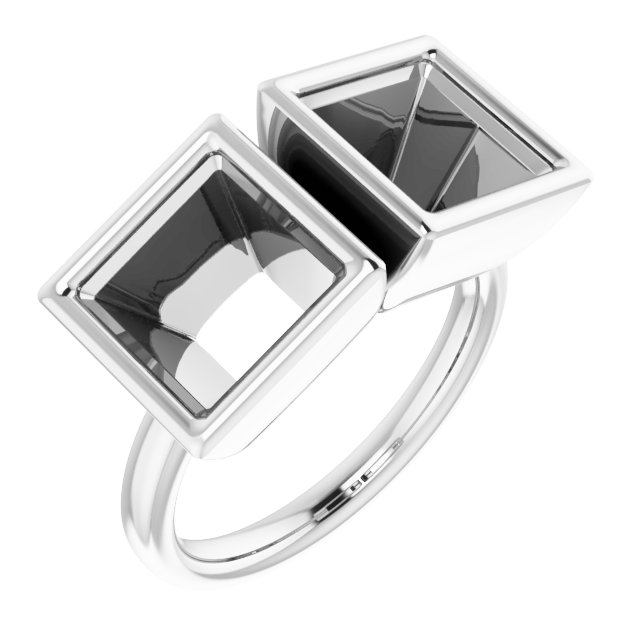 Bezel-Set Two-Stone Ring