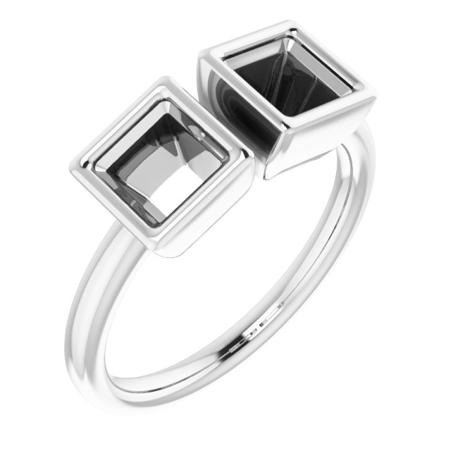 Bezel-Set Two-Stone Ring