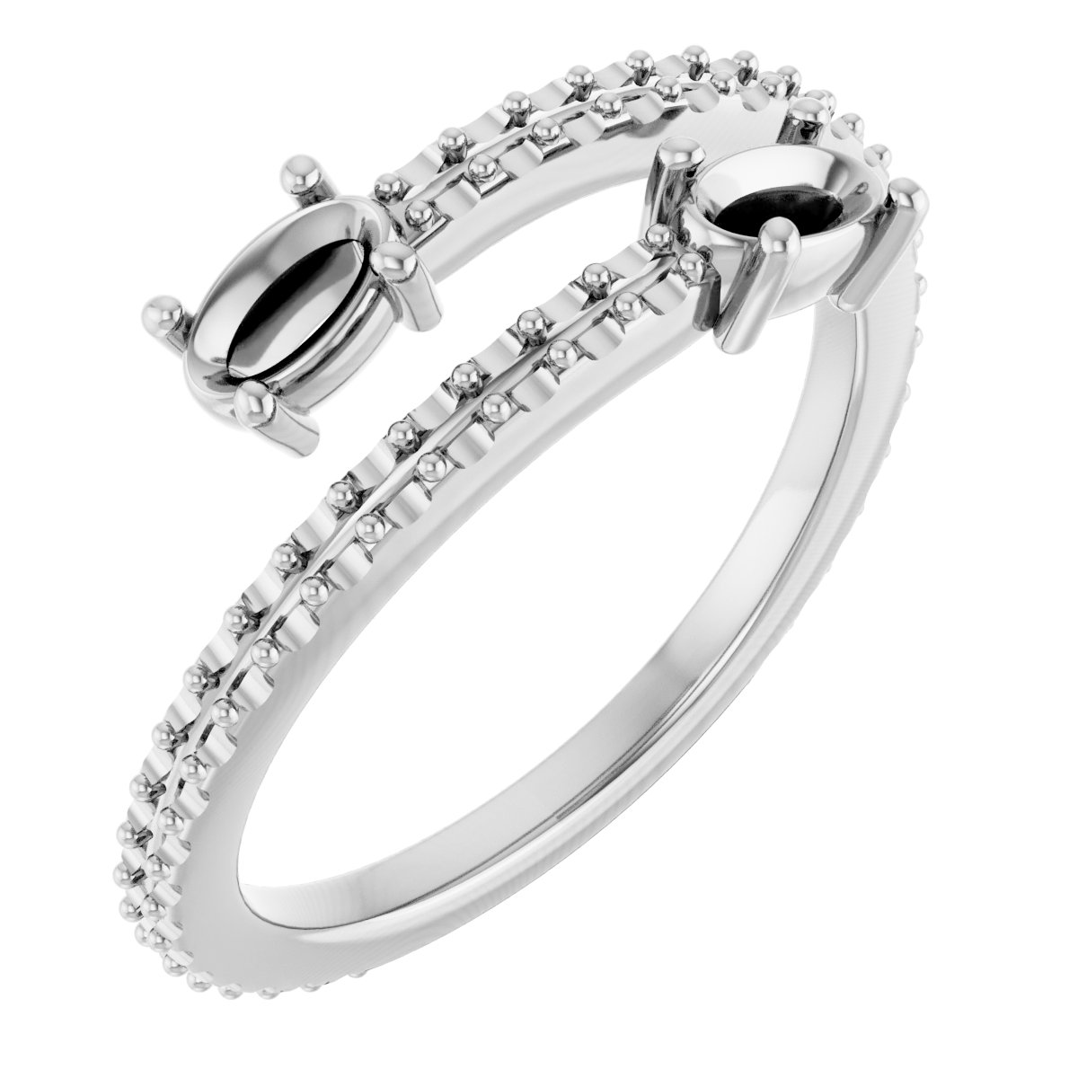 Two-Stone Bypass Ring