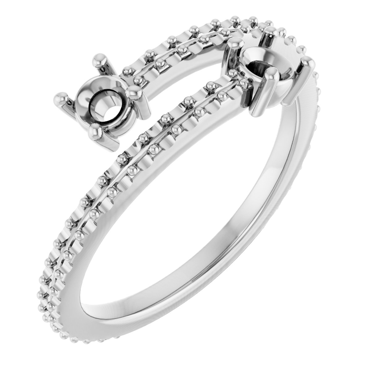 Two-Stone Bypass Ring