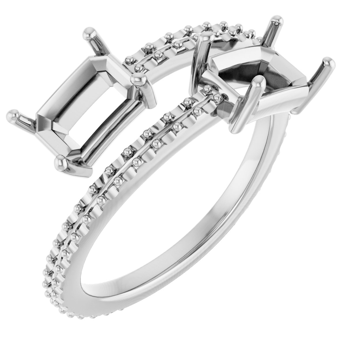 Two-Stone Bypass Ring