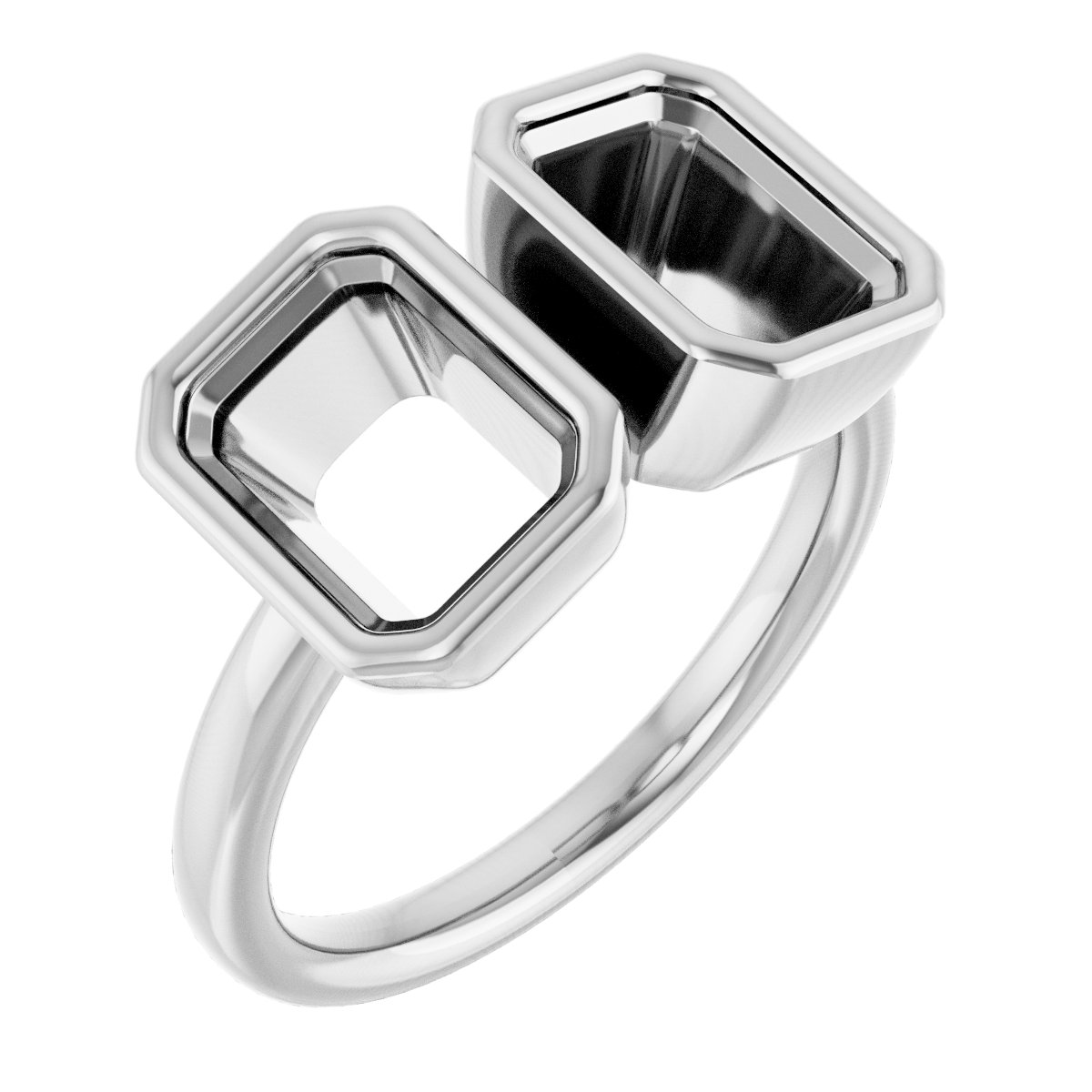 Bezel-Set Two-Stone Ring