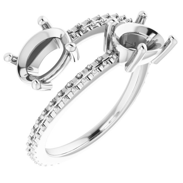 Two-Stone Bypass Ring