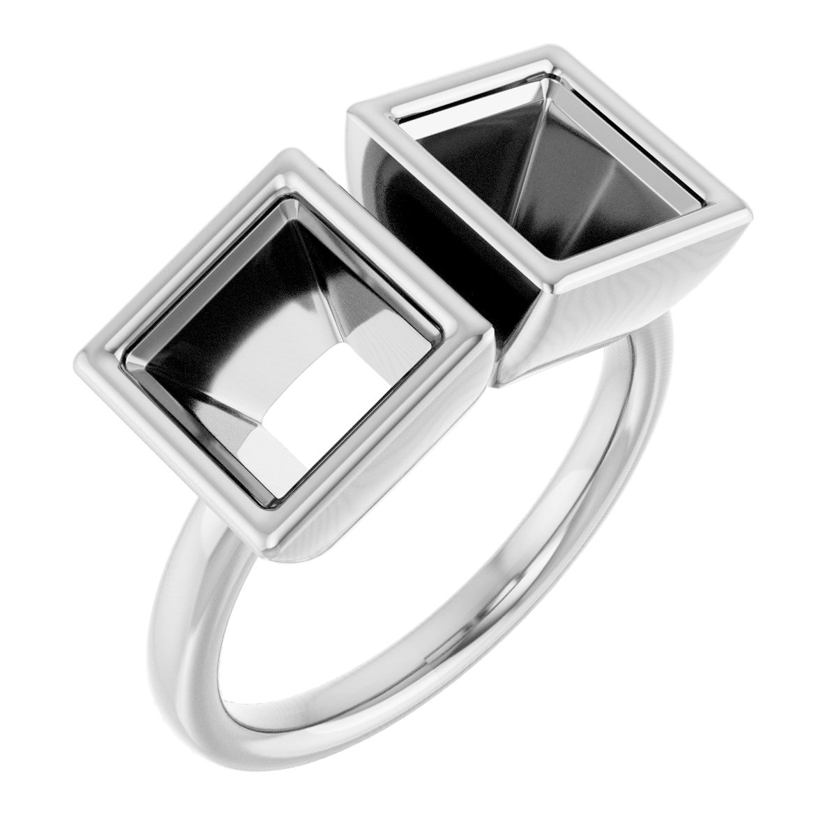 Bezel-Set Two-Stone Ring