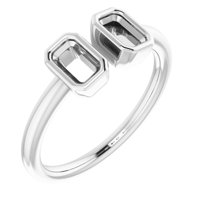 Bezel-Set Two-Stone Ring