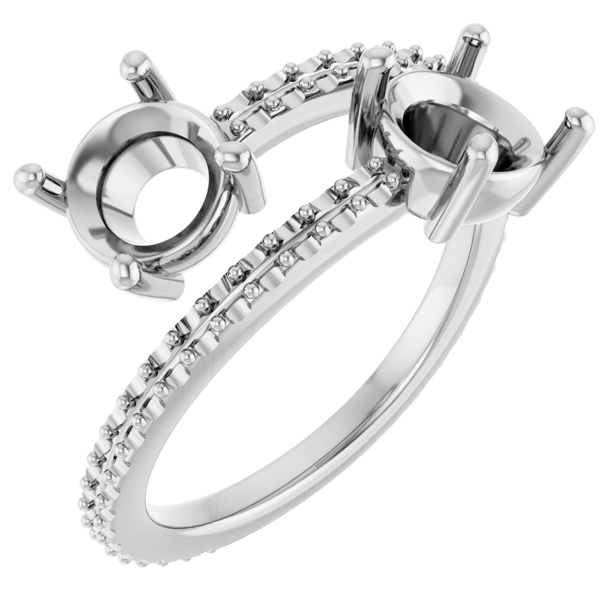 Two-Stone Bypass Ring