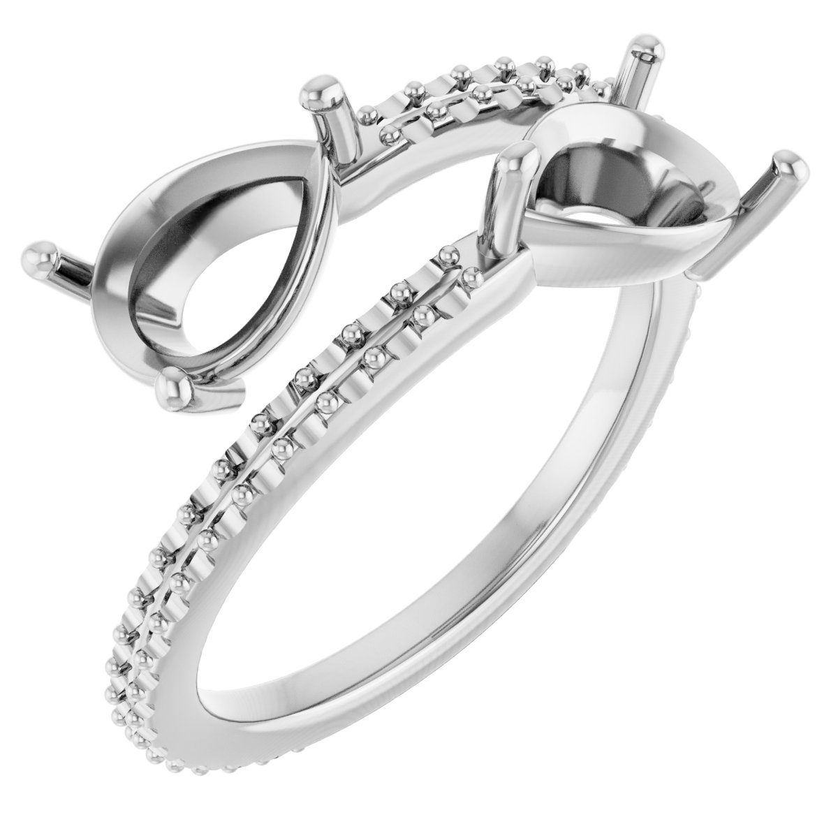 Two-Stone Bypass Ring