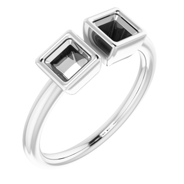 Bezel-Set Two-Stone Ring