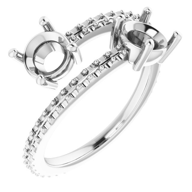Two-Stone Bypass Ring
