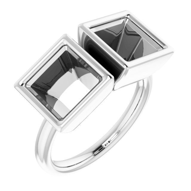 Bezel-Set Two-Stone Ring
