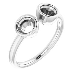 Bezel-Set Two-Stone Ring