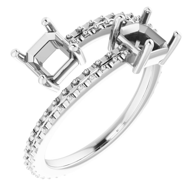Two-Stone Bypass Ring