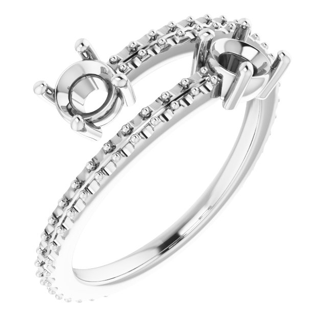 Two-Stone Bypass Ring