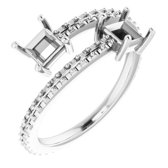 Two-Stone Bypass Ring