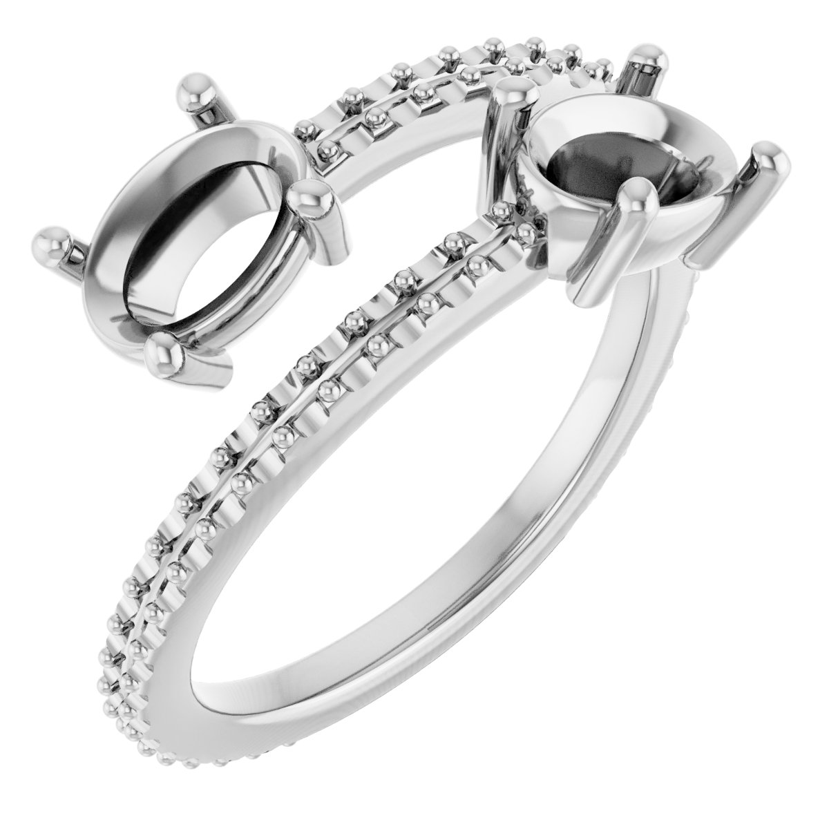 Two-Stone Bypass Ring