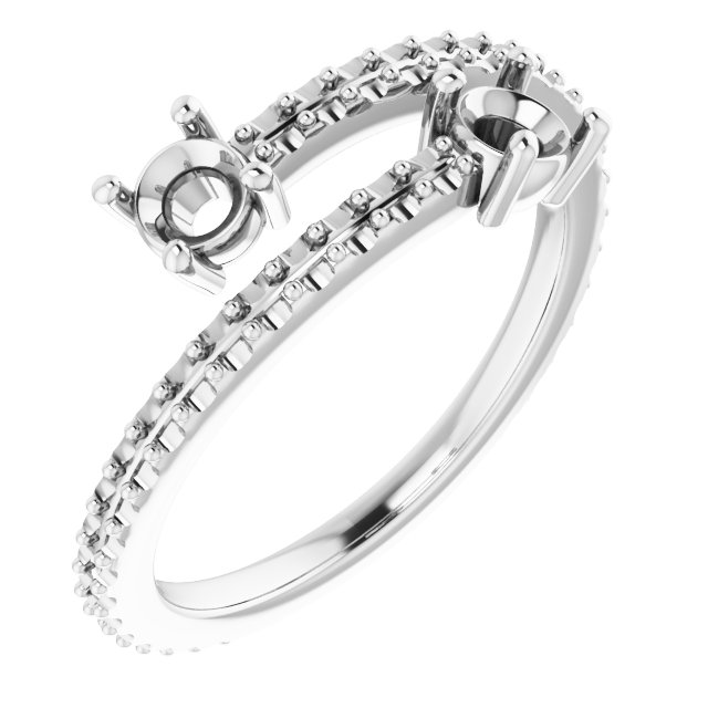 Two-Stone Bypass Ring