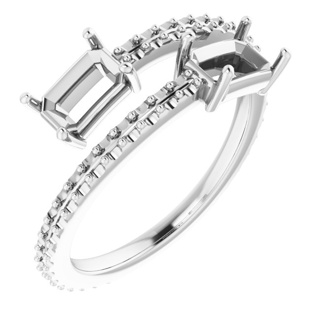 Two-Stone Bypass Ring