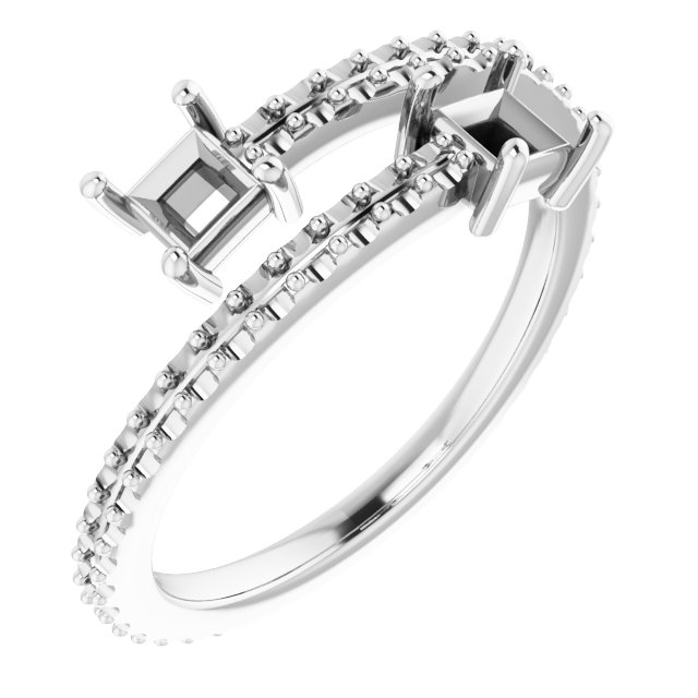 Two-Stone Bypass Ring