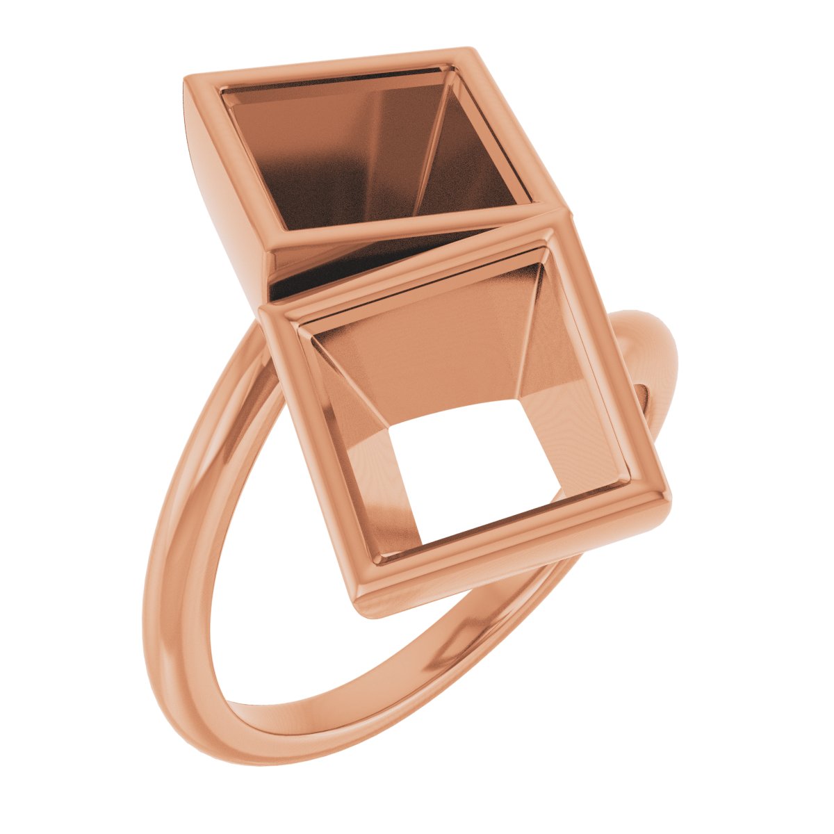 Bezel-Set Two-Stone Engagement Ring