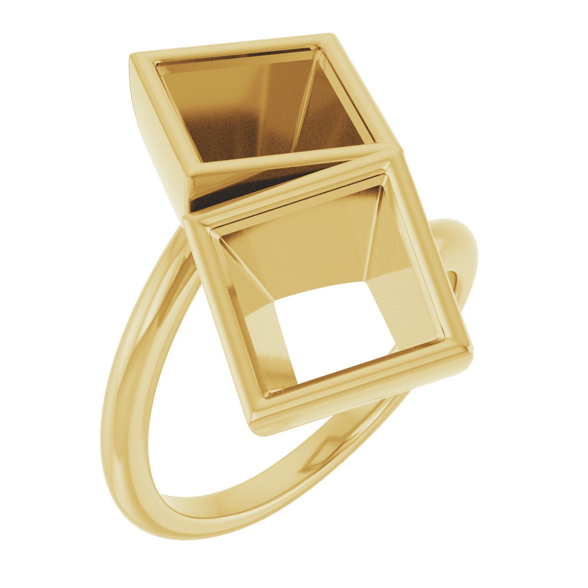 Bezel-Set Two-Stone Engagement Ring