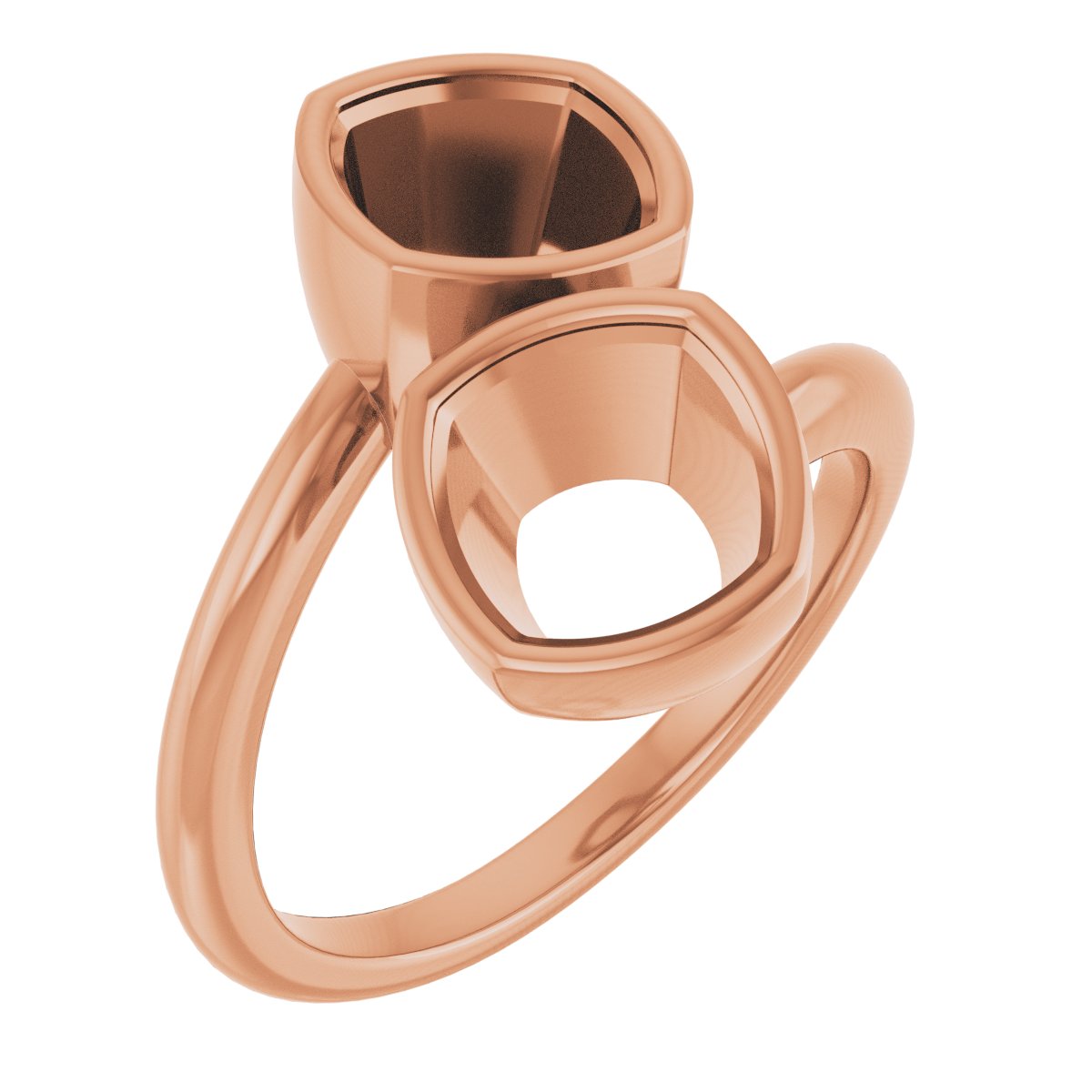 Bezel-Set Two-Stone Engagement Ring