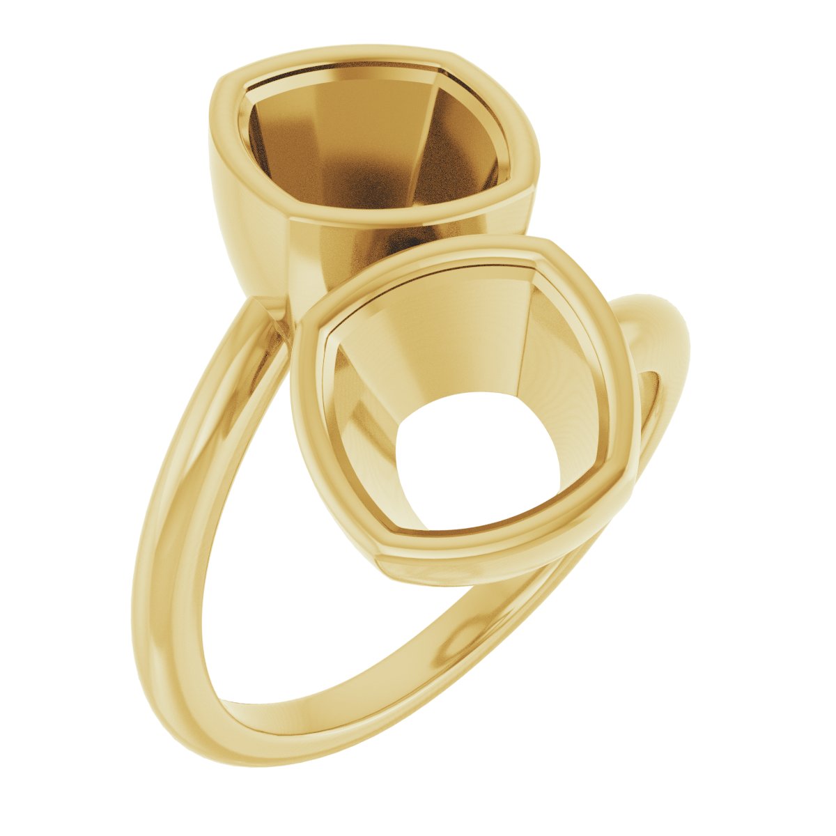 Bezel-Set Two-Stone Engagement Ring