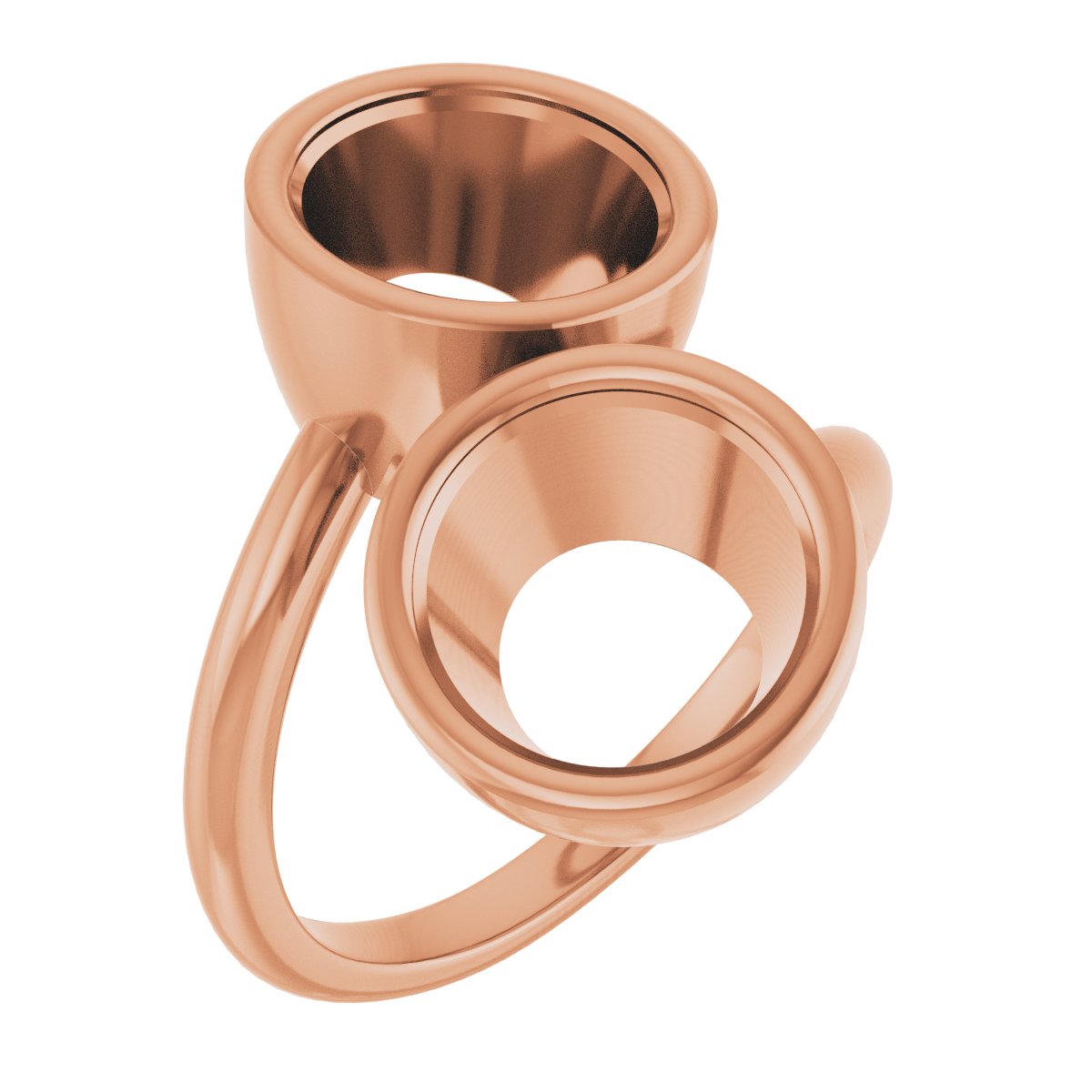 Bezel-Set Two-Stone Engagement Ring