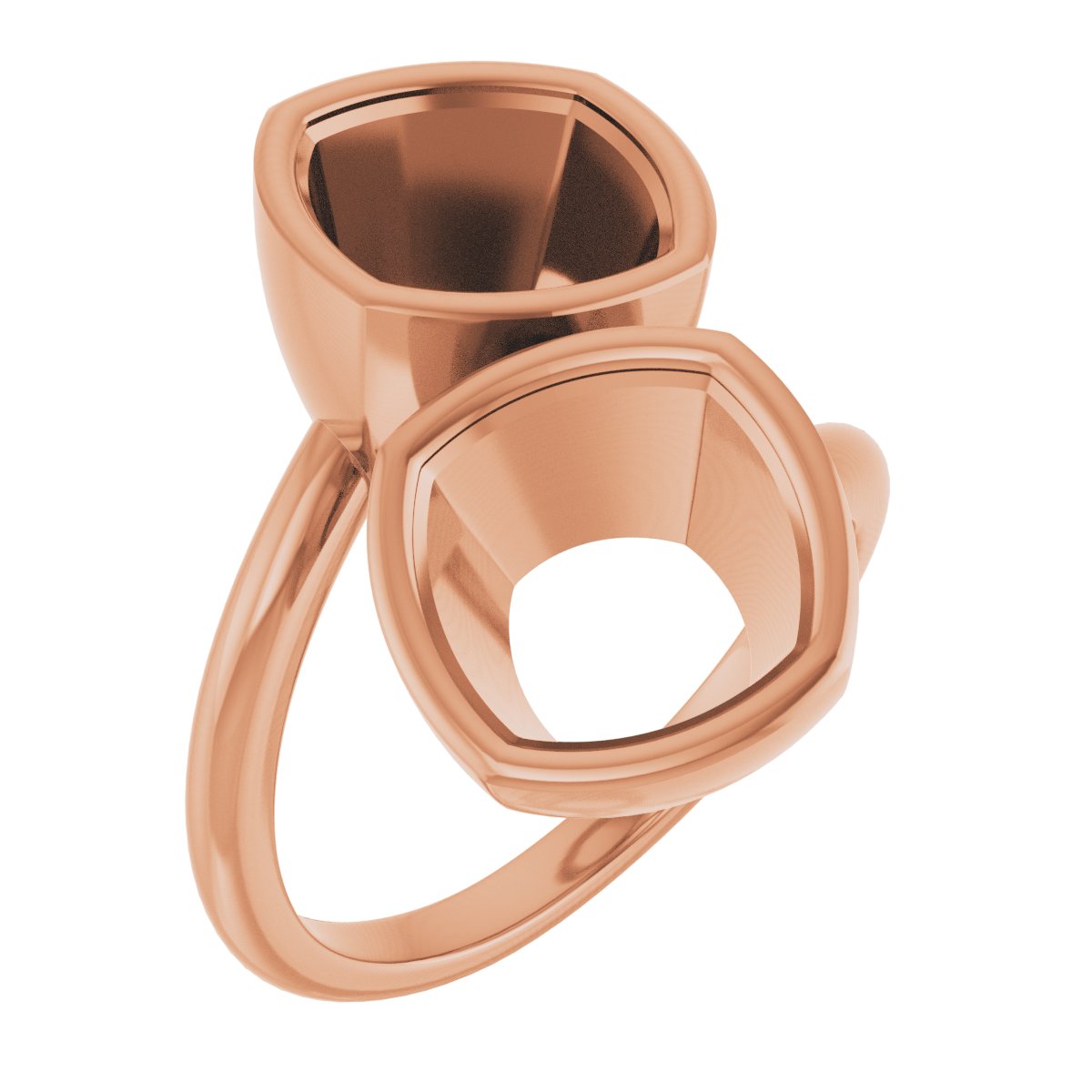 Bezel-Set Two-Stone Engagement Ring