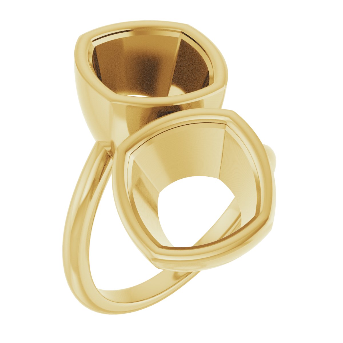 Bezel-Set Two-Stone Engagement Ring
