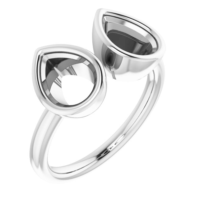 Bezel-Set Two-Stone Ring